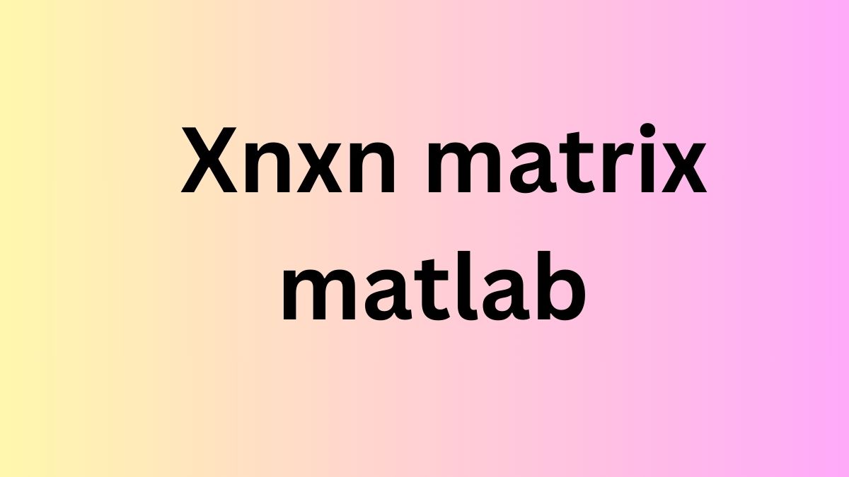 xnxn matrix matlab